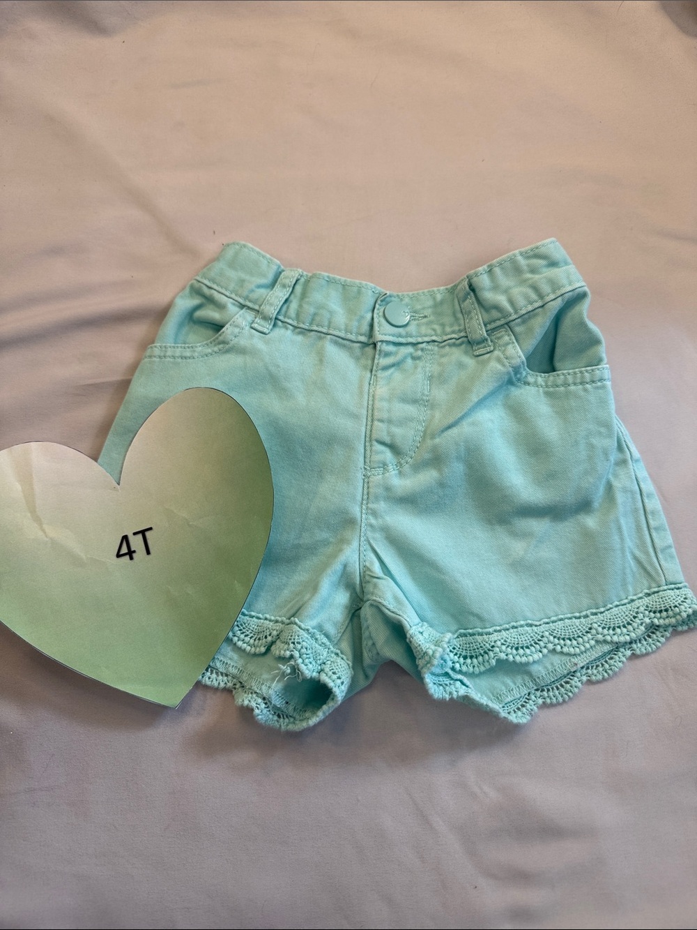 The Children's Place Mint Crochet-Trim Girls' Shorts